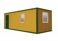 Блок-контейнер БК 600240-011М (с малым тамбуром и доп.окном)