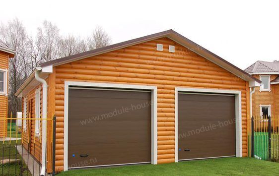 Деревянный гараж для дачи